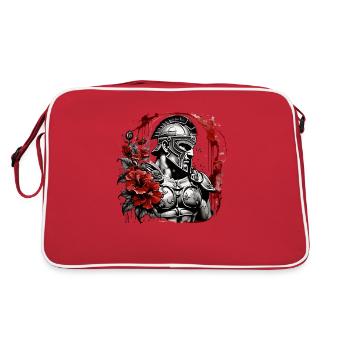 Gladiator Tattoo Kunsttinte - Retro Tasche - Rot/Weiß - Hinten
