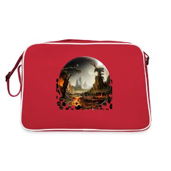 Humanity's dream of exploring distant worlds - Retro Bag - red/white - Back