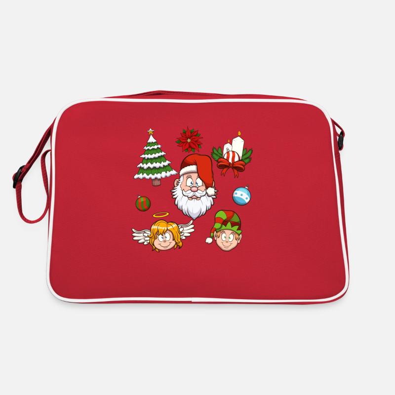 Christmas Elements - Retro Bag - red/white