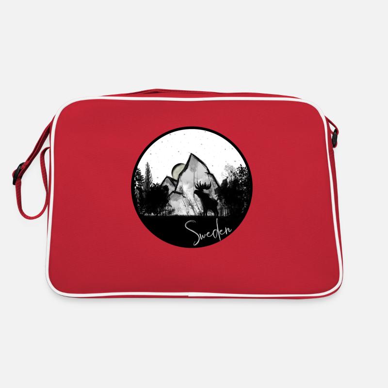 Sweden impression - Retro Tasche - Rot/Weiß