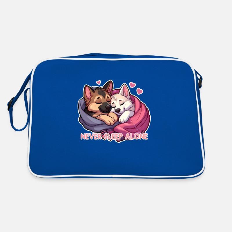 Schlafende Schäferhunde - Never Sleep Alone Retro Tasche