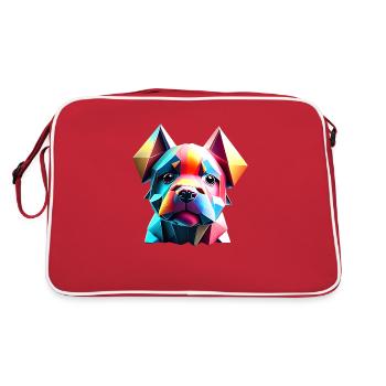 Chiot chien Yorkshire Terrier propriétaire de chien - Sac Retro - rouge/blanc - Dos