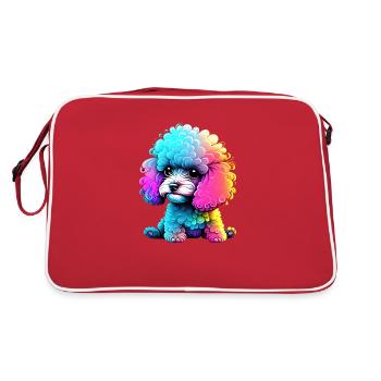 Caniche Chien Amour Chien Propriétaire Caniche Chiot Chien Chiot - Sac Retro - rouge/blanc - Dos