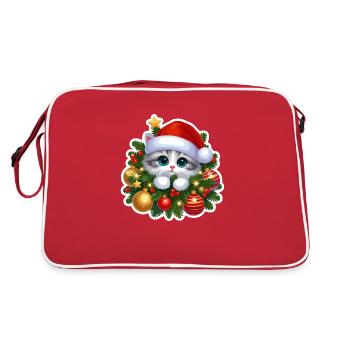 Conception de cadres et d’ornements de Noël festifs - Sac Retro - rouge/blanc - Dos