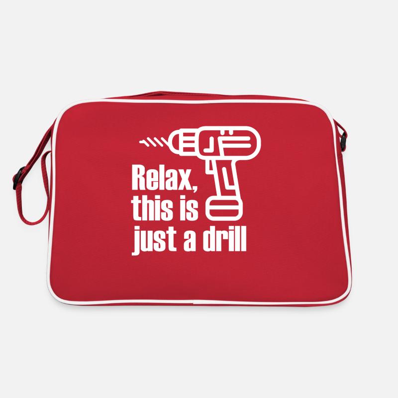 Entspann dich, das ist nur eine Übung - Retro Tasche - Rot/Weiß