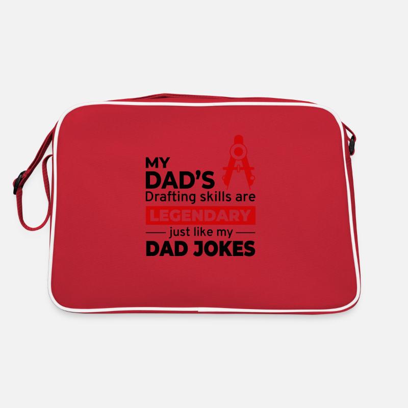 Architect Dad Drafting Skills Dad Jokes Legend 📐 Retro Bag
