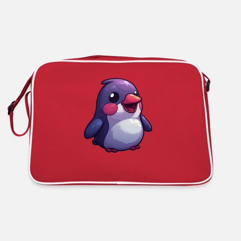 Cute Penguin – Comic Style Design for Kids Retro Bag