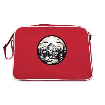 Snowy Peaks - Retro Bag - red/white - Back