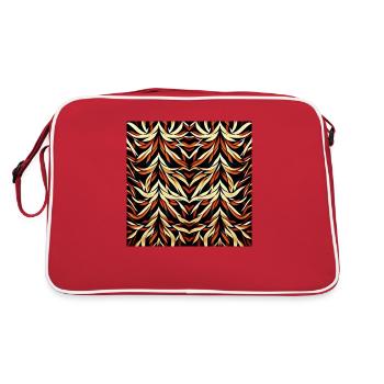 Blumendschungel - Retro Tasche - Rot/Weiß - Hinten
