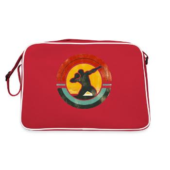 Lancer du poids - Sac Retro - rouge/blanc - Dos