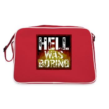 Hell was boring Hell was boring saying - Retro Bag - red/white - Back