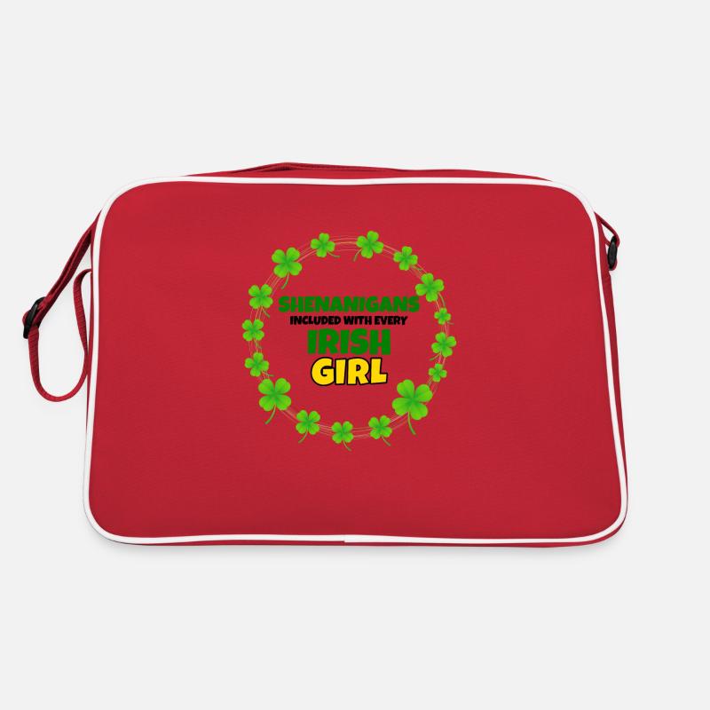 Schabernack inklusive: Irisches Mädchen St. Patrick's Day Retro Tasche