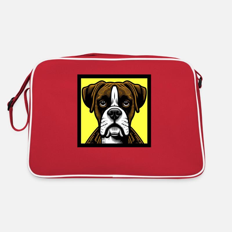 Boxer Hund Pop Art Retro Tasche