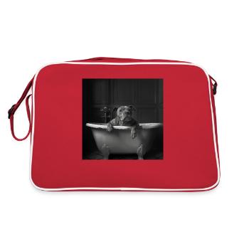 Le Pitbull - Sac Retro - rouge/blanc - Dos