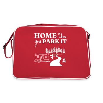 Home is where you Park it - Retro Bag - red/white - Back