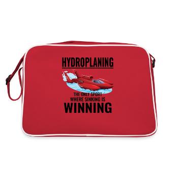 Hydroplane Boat Racing Humor Winning Sinkers - Retro Bag - red/white - Back