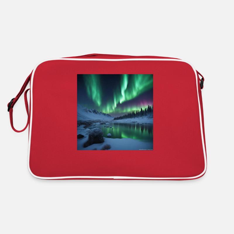 Landschaft - Retro Tasche - Rot/Weiß