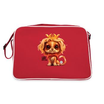 Leo Puppy - Retro Bag - red/white - Back