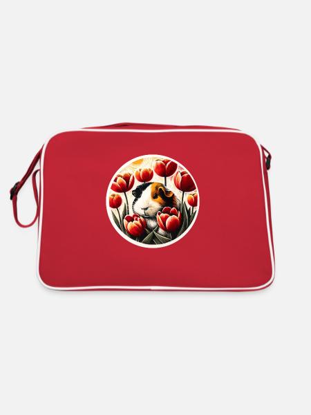 Guinea Pig - Retro Bag - red/white - Back