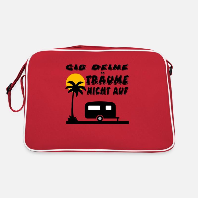 Camping - Retro Tasche - Rot/Weiß