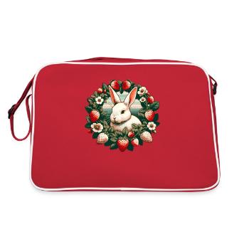Hase Hase - Retro Tasche - Rot/Weiß - Hinten