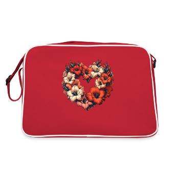 Fleurs de glaïeul - Sac Retro - rouge/blanc - Dos