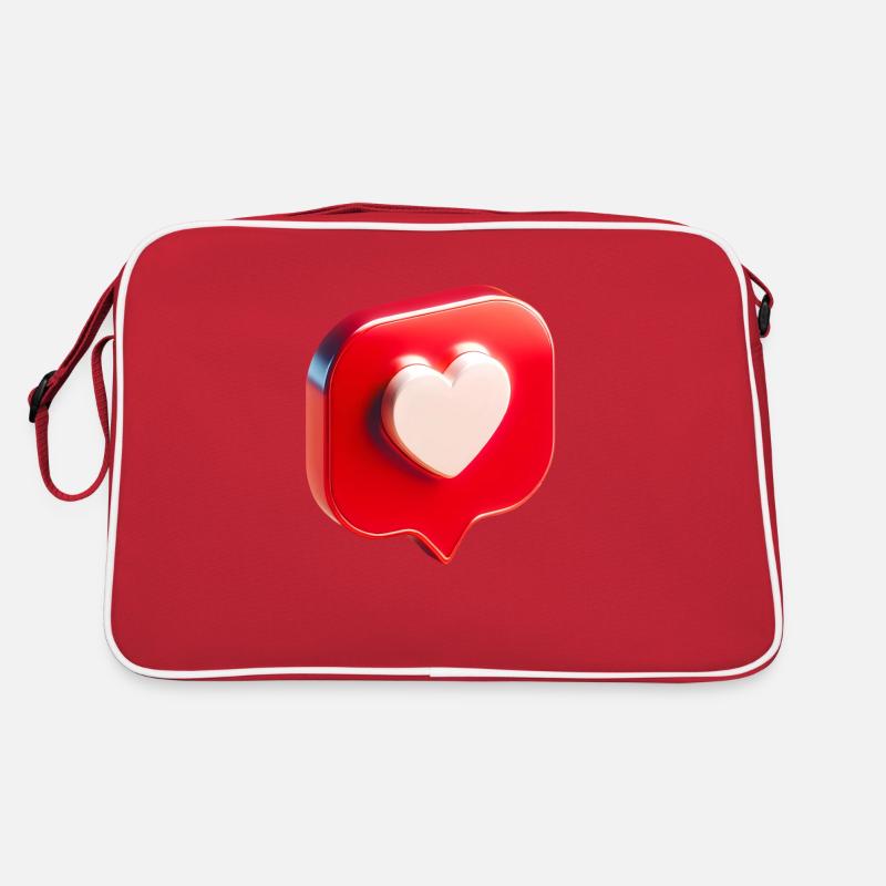 Heart - Love Message Retro Bag
