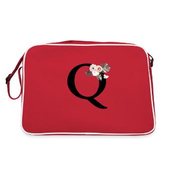 Lettre q floral tropical - Sac Retro - rouge/blanc - Dos