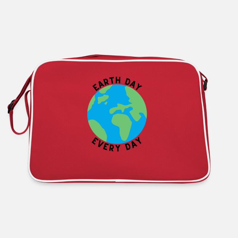 Earth Day EveryDay - Retro Tasche - Rot/Weiß