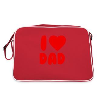 J’aime papa - Sac Retro - rouge/blanc - Dos