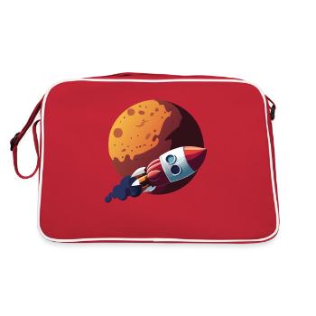 Fusée martienne - Sac Retro - rouge/blanc - Dos