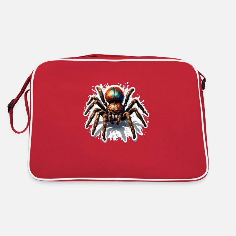 Spinne / Netz / Haustier / Kriechtier / Achtbeiner Retro Tasche