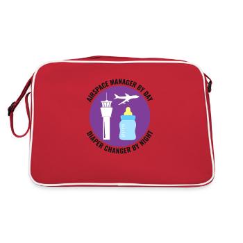 Air Traffic Controller ATC Aviation Humor Airplane - Retro Bag - red/white - Back