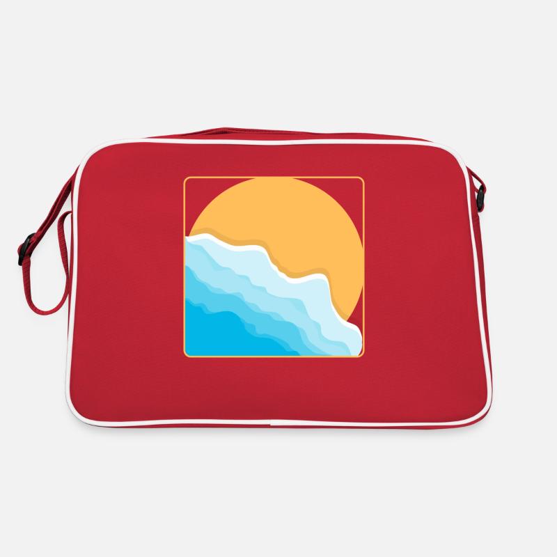Strand - Retro Tasche - Rot/Weiß