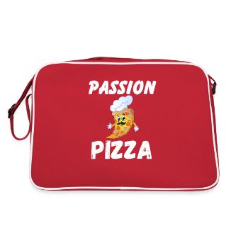 PASSION PIZZA - Retro Bag - red/white - Back