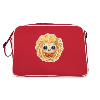 SPAGHETTI-MÄDCHEN - Retro Tasche - Rot/Weiß - Hinten
