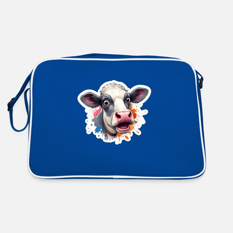 Tête de vache effrayée Sac Retro