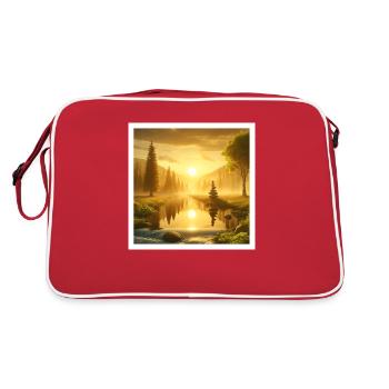Romantic landscape to relax - Retro Bag - red/white - Back