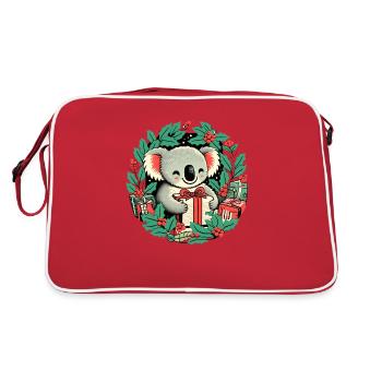 Ours koala de Noël - Sac Retro - rouge/blanc - Dos