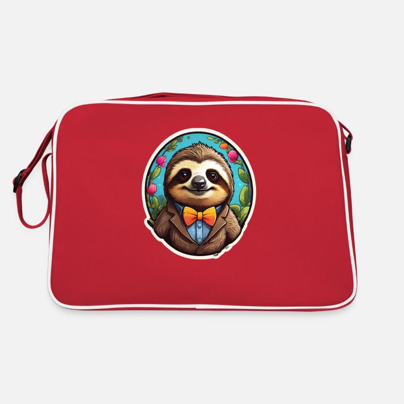 Lustiges Faultier Comic Retro Tasche