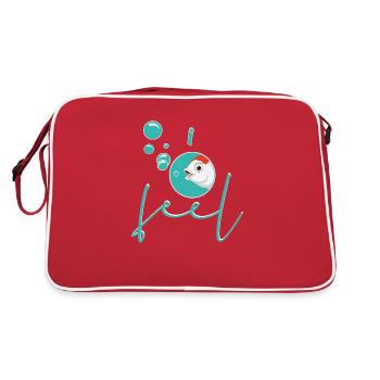 Je me sens comme un poisson dans l’eau - heureux - Sac Retro - rouge/blanc - Dos