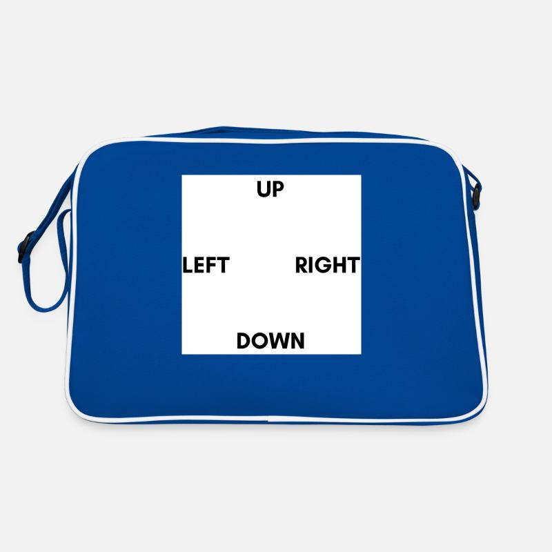 Up Left Down Right White Retro Bag