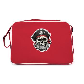 PIRATE 1 - Sac Retro - rouge/blanc - Dos