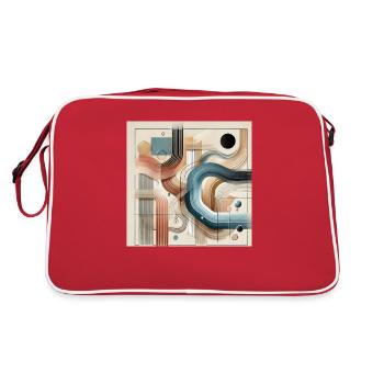 Modern Elegance - Abstract Painting - Retro Bag - red/white - Back