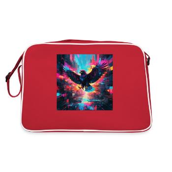Neon Falke - Retro Tasche - Rot/Weiß - Hinten
