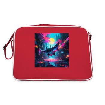 Neon Manta - Retro Tasche - Rot/Weiß - Hinten