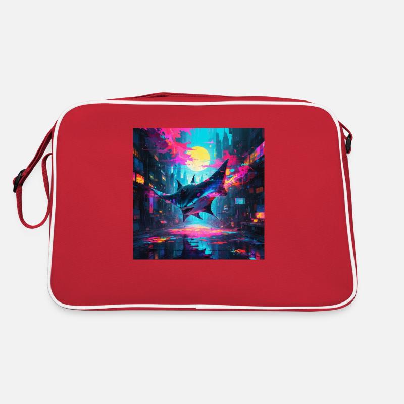 Neon Manta - Retro Tasche - Rot/Weiß