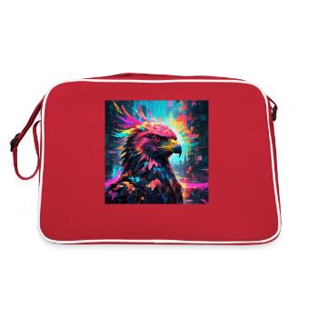 Neon Adler - Retro Tasche - Rot/Weiß - Hinten