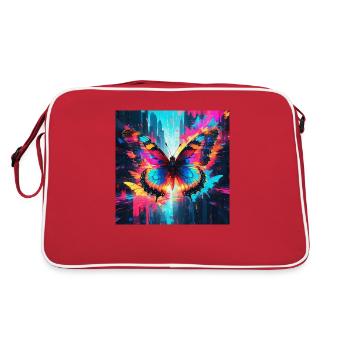 Papillon monarque néon - Sac Retro - rouge/blanc - Dos