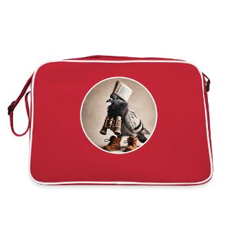 Le pigeon comme chasseur - Sac Retro - rouge/blanc - Dos